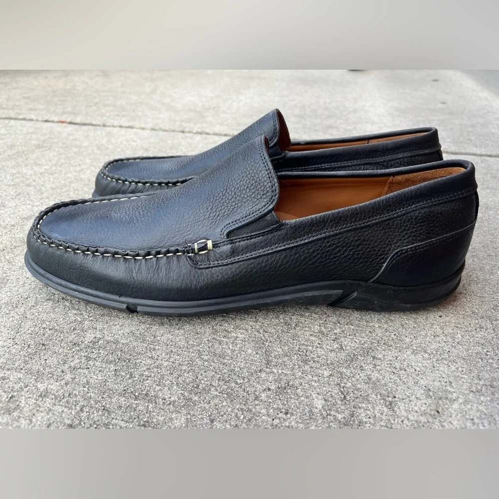 Allen Edmonds Men’s Black Leather Slip-On Loafers